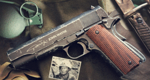 .177 John Wayne 1911 Metal CO2 BlowBack BB Pistol Brown Grips