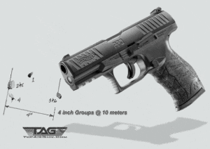 .43 T4E Walther PPQ M2 Semi-Auto BlowBack Non-Lethal Self-Defense CO2 Pistol Black