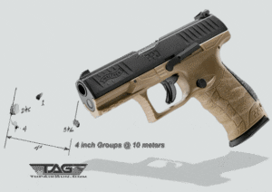 .43 T4E Walther PPQ M2 Semi-Auto BlowBack Non-Lethal Self-Defense CO2 Pistol Flat Dark Earth
