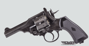 .177 Webley MKVI 4" CO2 Pellet Revolver, Battlefield Finish