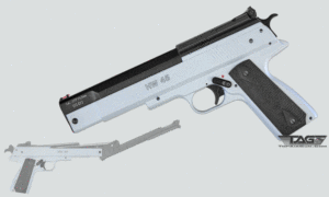 Weihrauch HW45 Stainless Look Spring-Loaded Piston Over-Lever Air Pistol