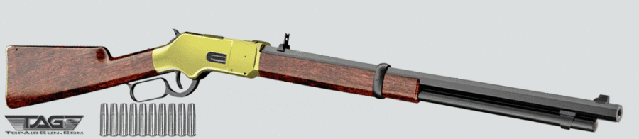 Barra 1866 CO2 Lever Action Pellet Rifle Gold