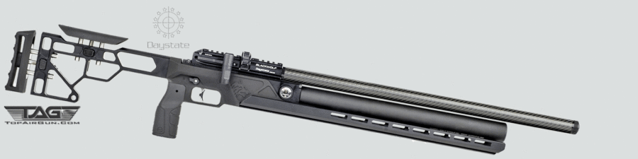 Black Wolf 23" Barrel with 300cc Air Cylinder Pre-Charged Pneumatic Air Rifle Black Chassis