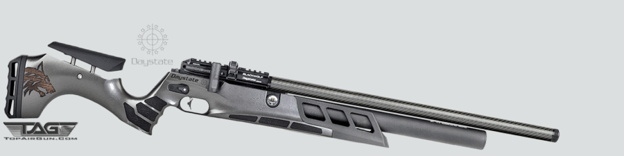 Black Wolf 23" Barrel with 300cc Air Cylinder Pre-Charged Pneumatic Air Rifle Carbon Grey