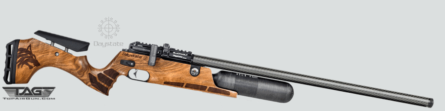 Black Wolf 28" Barrel with 450cc Air Cylinder Pre-Charged Pneumatic Air Rifle Walnut