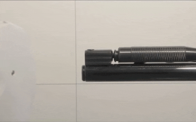 When does a pellet exit a spring air gun, Spring-action air rifle pellet timing, How spring powered air guns work, Air gun pellet exit mechanism explained, Top-rated air gun superstore USA,