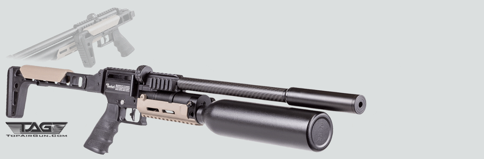 .22 Air Venturi Alpha Pre-Charged Pneumatic Air Rifle Compact Aluminum Bottle