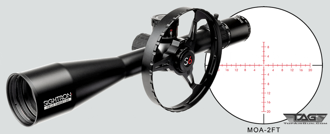 Sightron S6 10-60x56 ED Field Target Scope MOA-2FT