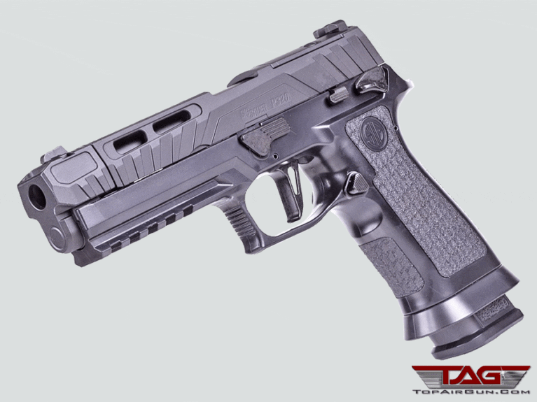 .177 SIG Sauer P320 Spectre Comp Blackout Semi-Auto BlowBack CO2 Pellet Pistol Black